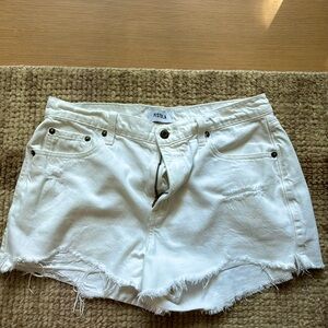 White Pistola Jean Shorts, Cut Offs